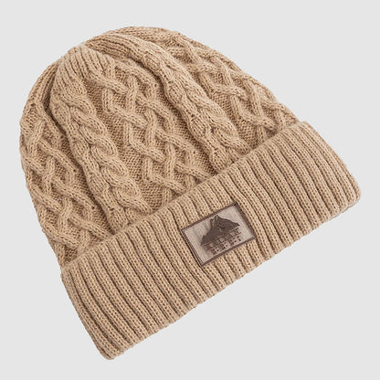 Fold-Over Cuff Fleece-Lined Knit Beanie