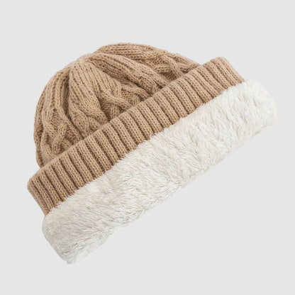 Fold-Over Cuff Fleece-Lined Knit Beanie – view 2