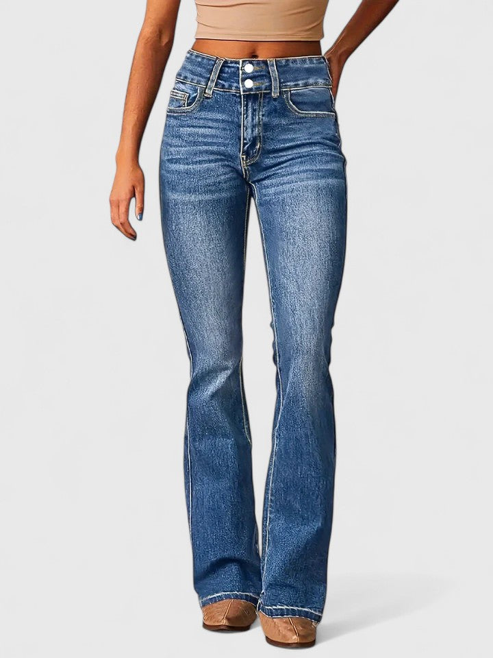 Women's trousers in ocean blue