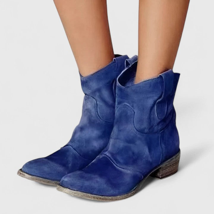Women's ankle boots in blue