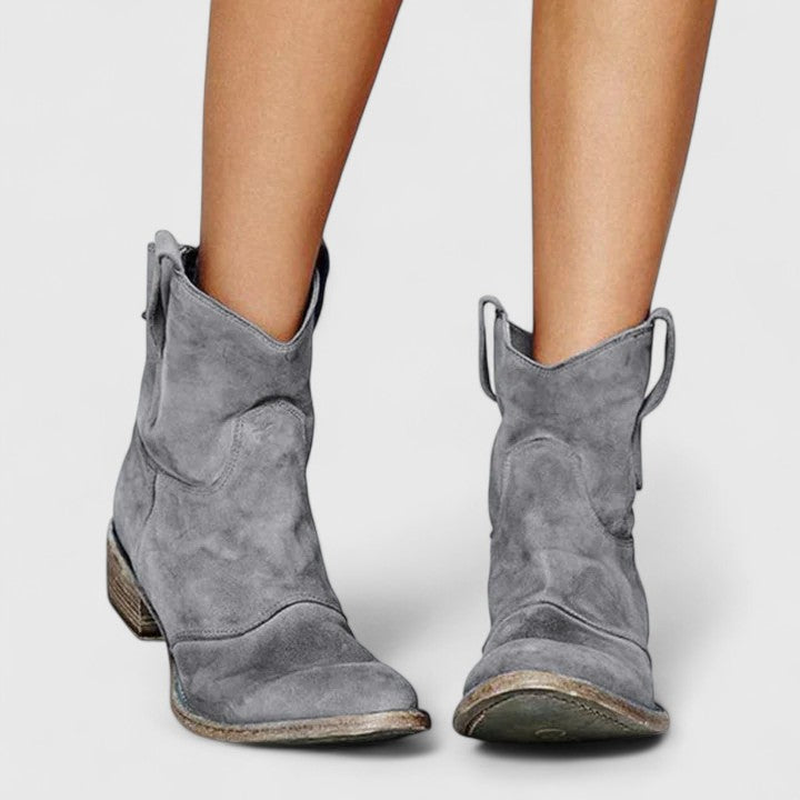 Women's ankle boots in gray
