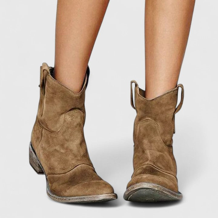 Women's ankle boots in brown