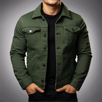Nicholas | Men's Cotton Denim Jacket with Button Front and Multi Pockets