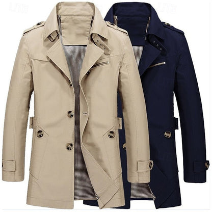 Refined Single-Breasted Trench Coat