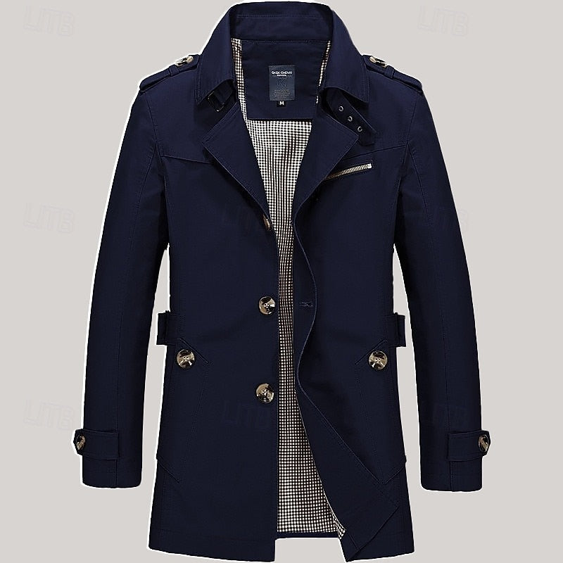 Refined Single-Breasted Trench Coat – view 4