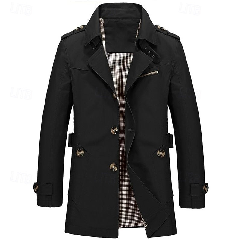 Refined Single-Breasted Trench Coat – view 7