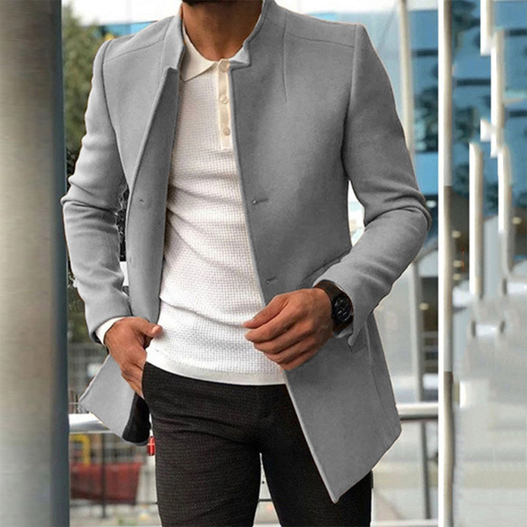 Men's lightweight windbreaker jacket in gray