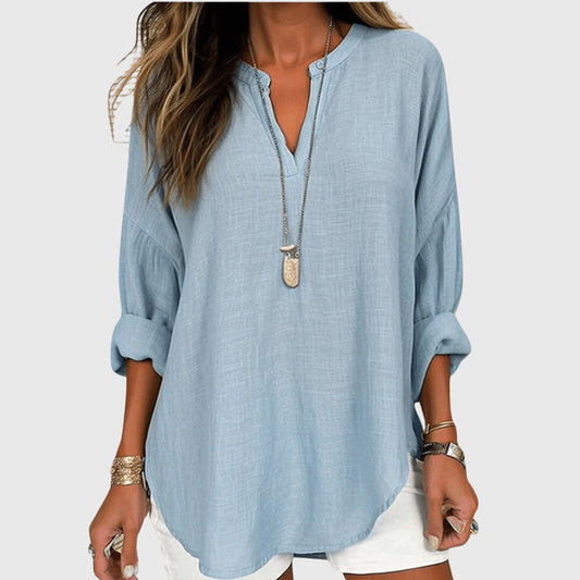 Lila | Beach Shirt Long Sleeve Relaxed Fit Flowy 0