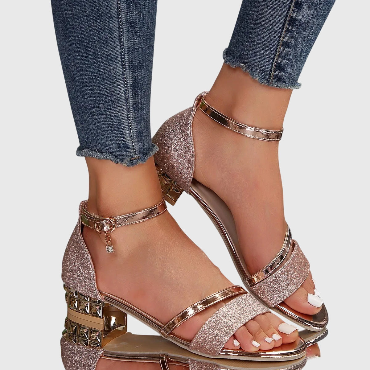 Lila | Heeled Sandals Adjustable Closure Comfort Fit 3