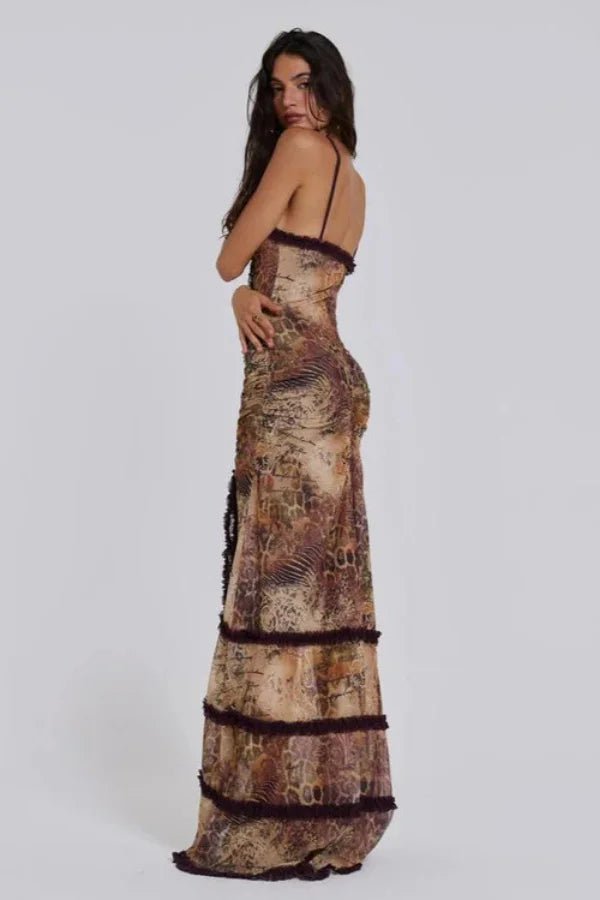 Lila | Maxi Dress Ruffled Floral Elegant Fit 2
