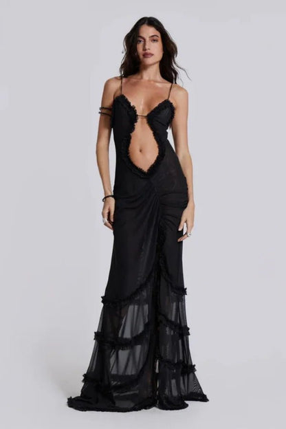 Lila | Maxi Dress Ruffled Floral Elegant Fit 4