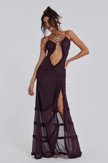 Lila | Maxi Dress Ruffled Floral Elegant Fit 8