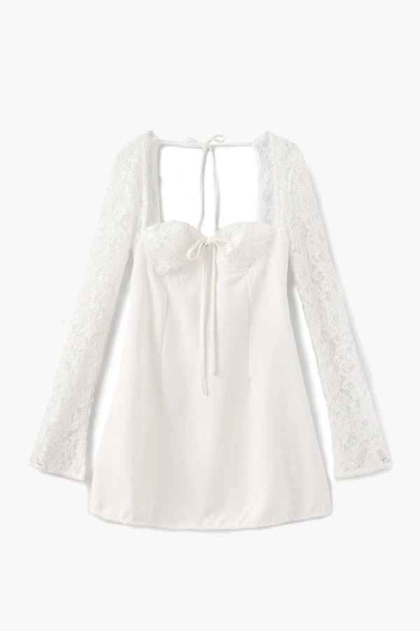 Lila | Mini Dress Lace Cupped Bust Flared Sleeves 6