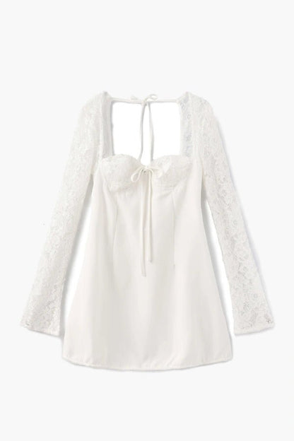 Lila | Mini Dress Lace Cupped Bust Flared Sleeves 6