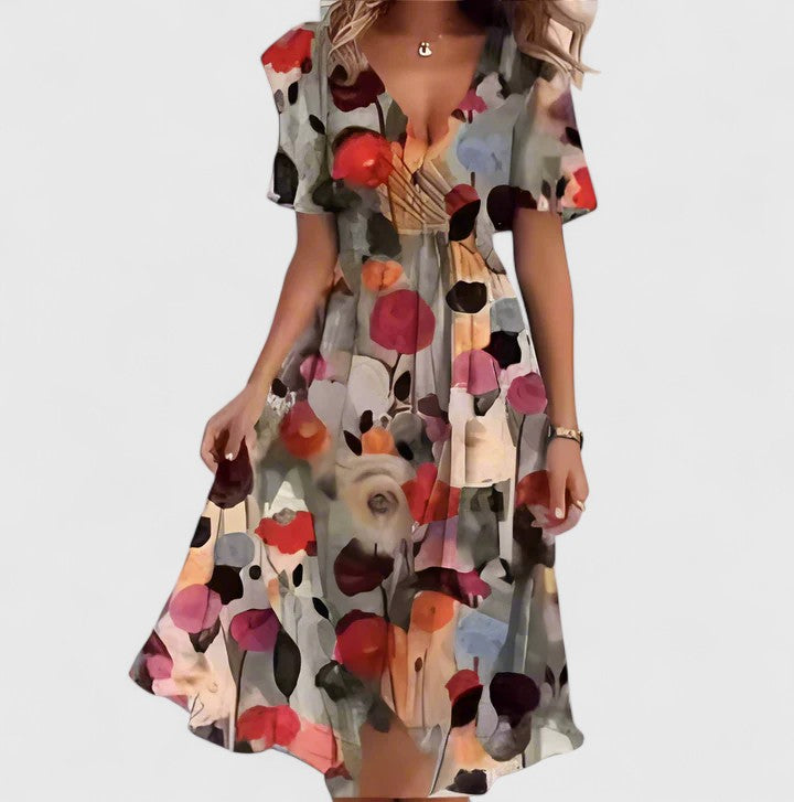 Lila | Summer Dresses Floral V Neck High-Low 4