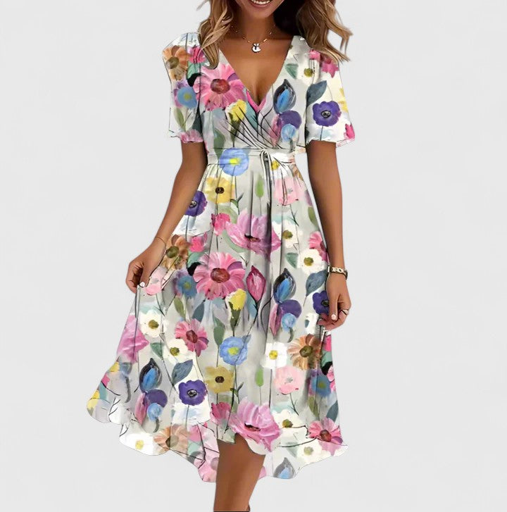 Lila | Summer Dresses Floral V Neck High-Low 5