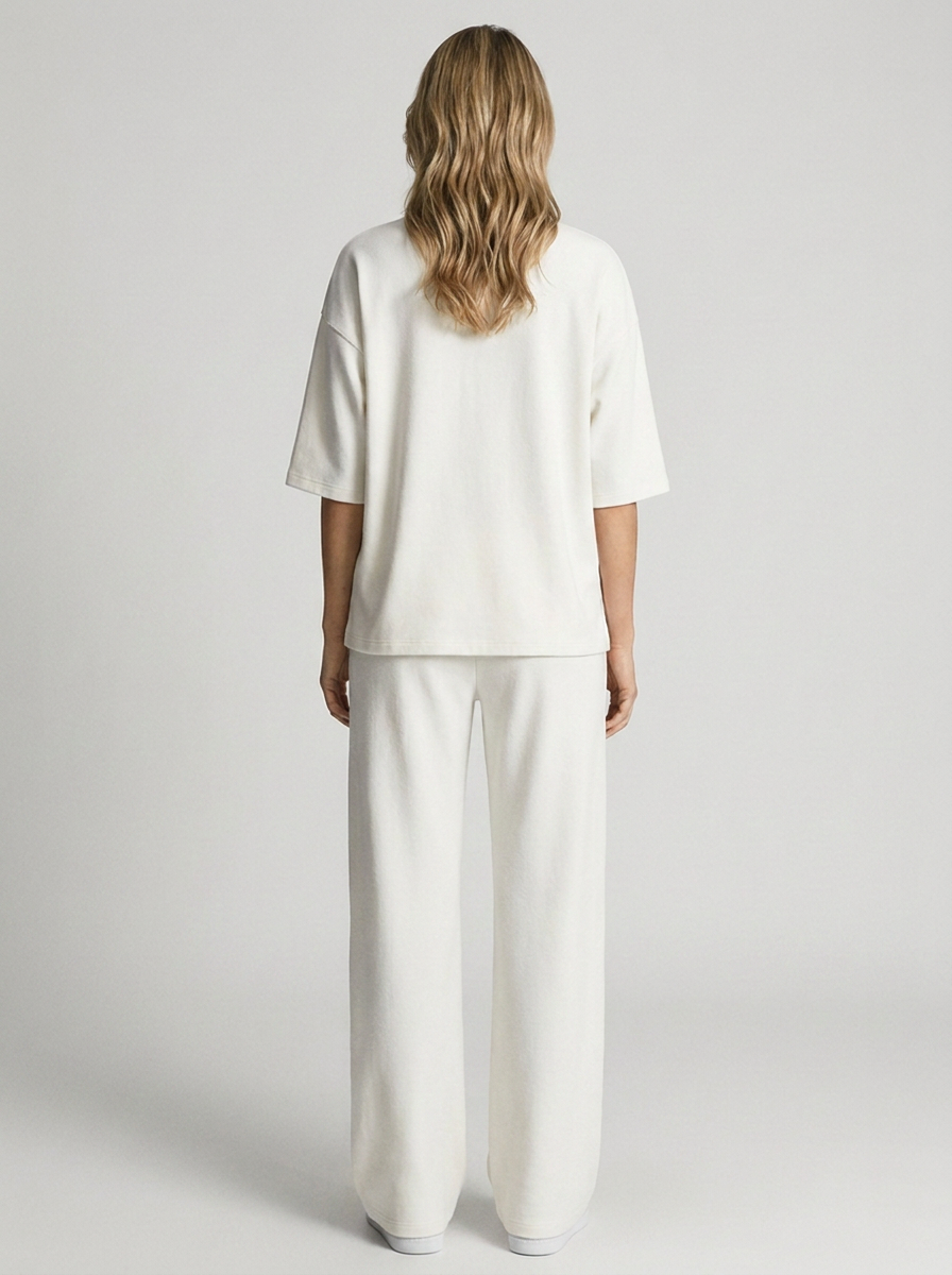 Women's white Oversized Matching Set