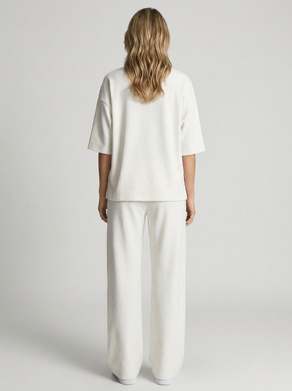 Women's white Oversized Matching Set