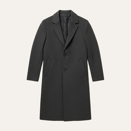 Notch-Lapel Padded Winter Coat with Side Pockets