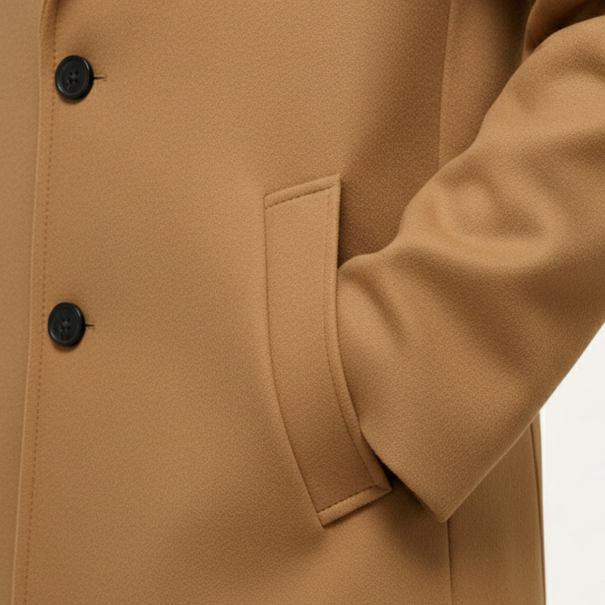 Notch-Lapel Padded Winter Coat with Side Pockets – view 4