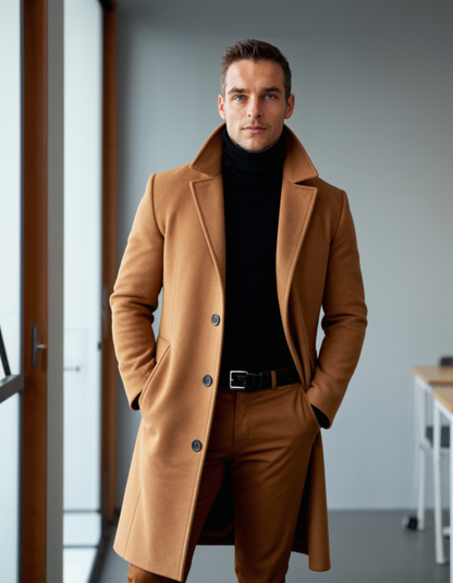 Notch-Lapel Padded Winter Coat with Side Pockets – view 6