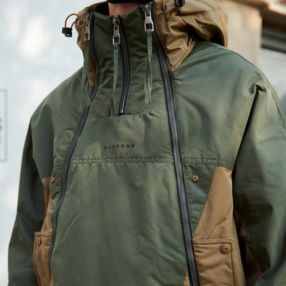 Sean color-block utility jacket, front view