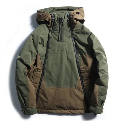Sean utility jacket, double zipper detail