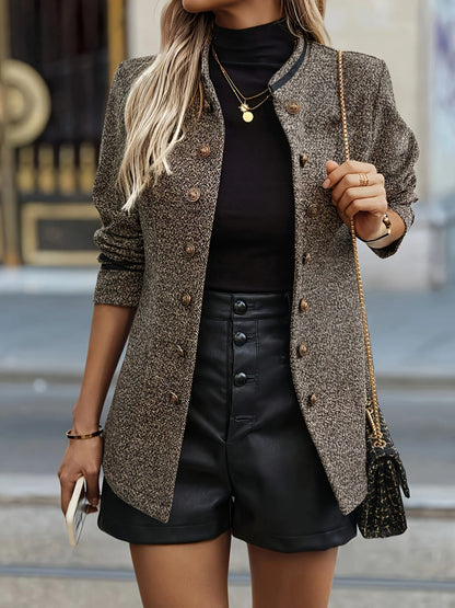 Women's Button-Front Jacket, Structured Fall Outerwear