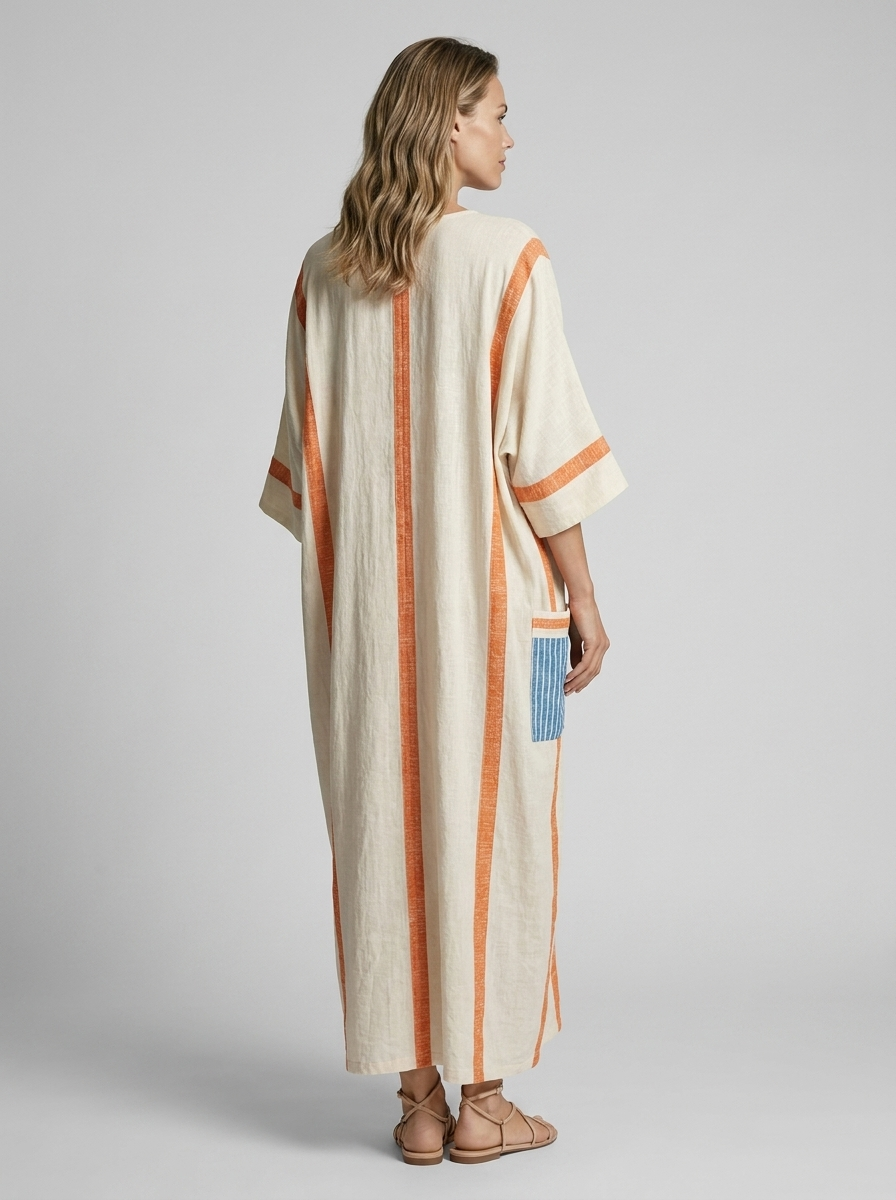 Women's green V-Neck Boho Maxi Dress
