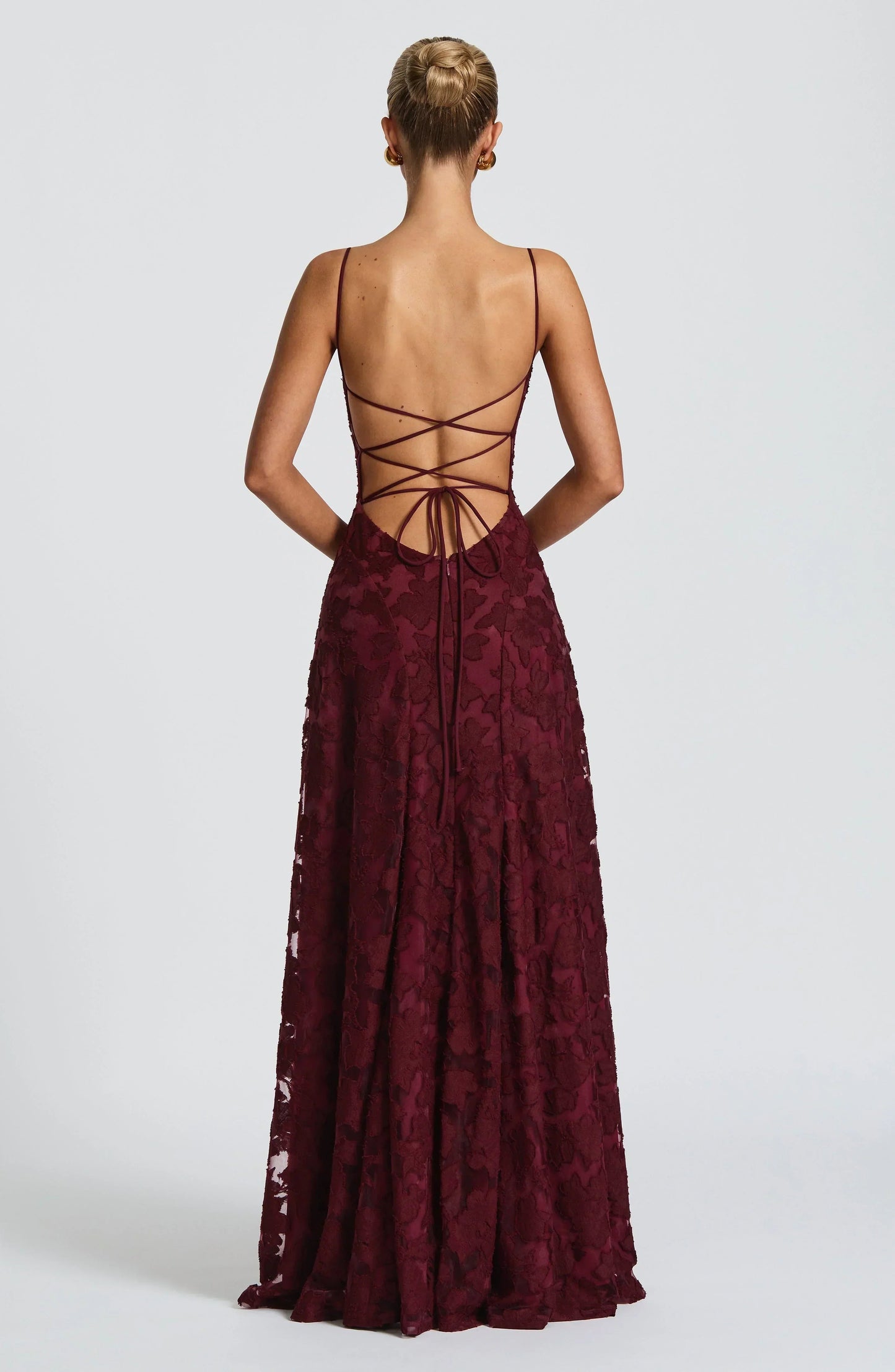Draped Elegant Maxi Dress for Evening Occasions – view 3