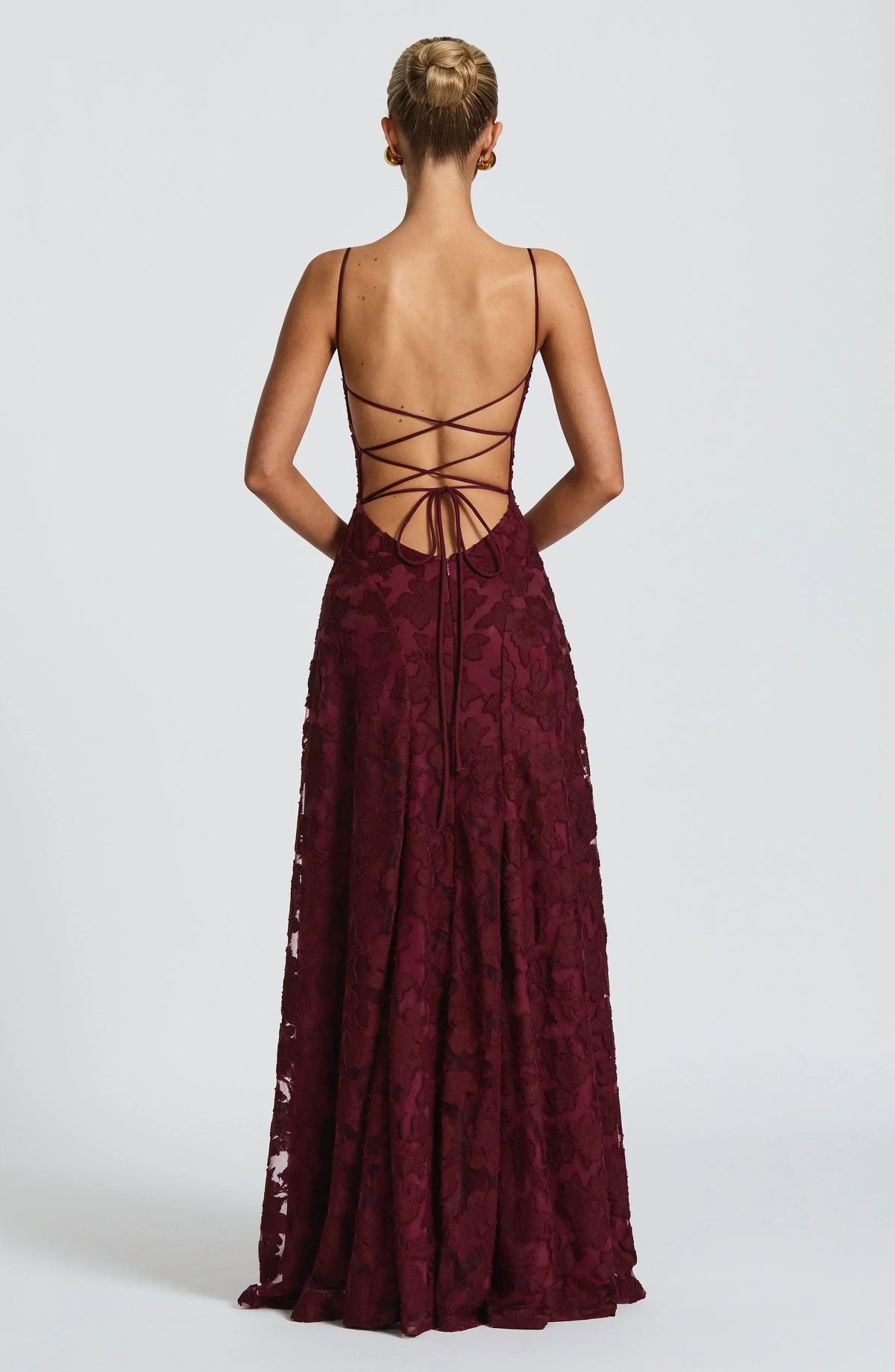 Draped Elegant Maxi Dress for Evening Occasions – view 3