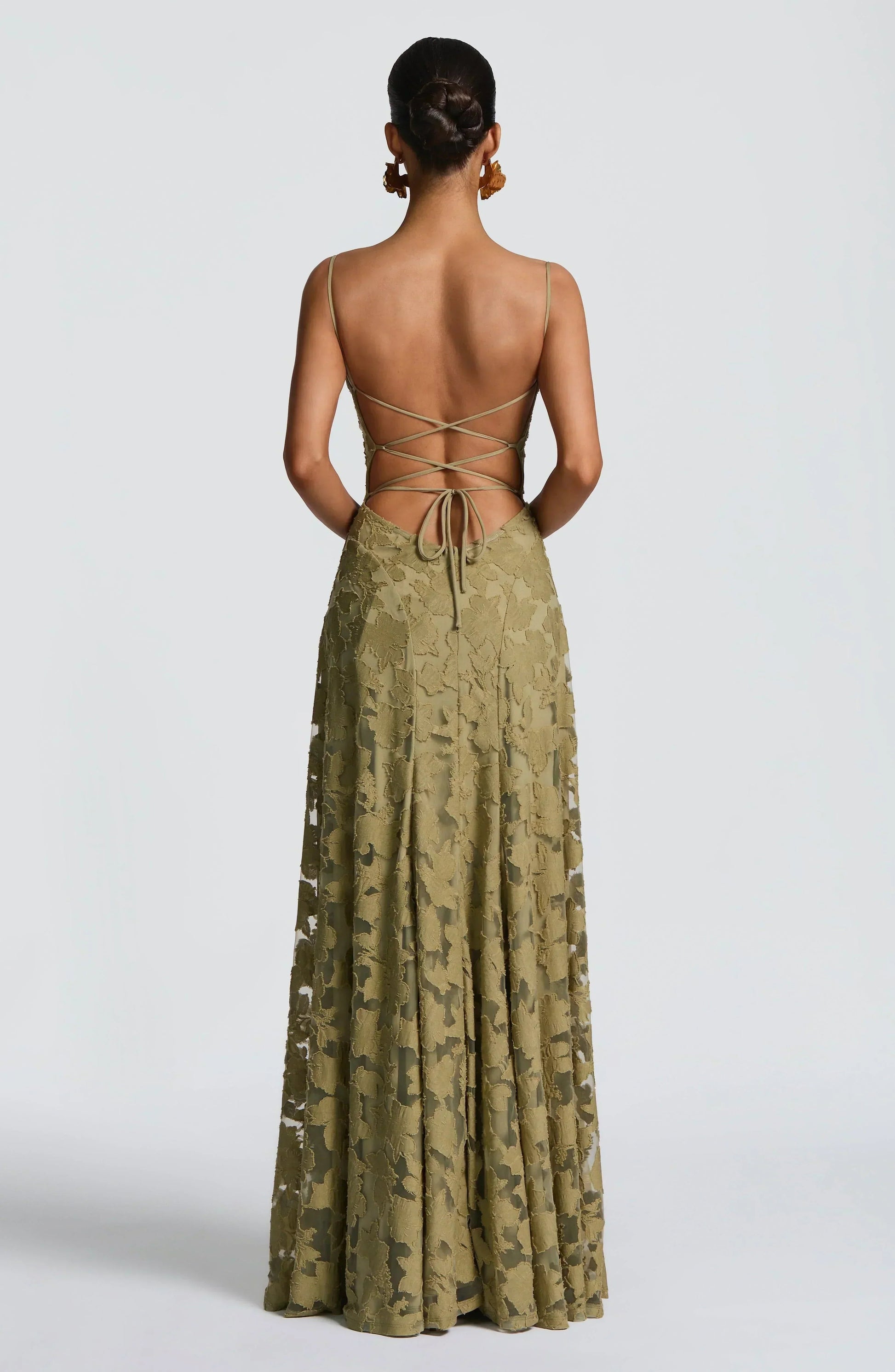 Draped Elegant Maxi Dress for Evening Occasions – view 6