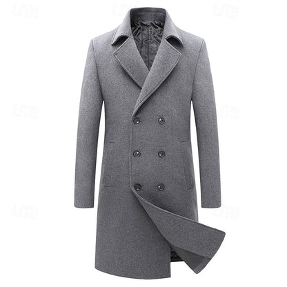 Men's Double-Breasted Tailored Overcoat