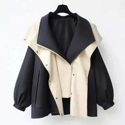 Black Hooded Oversized Trench Coat