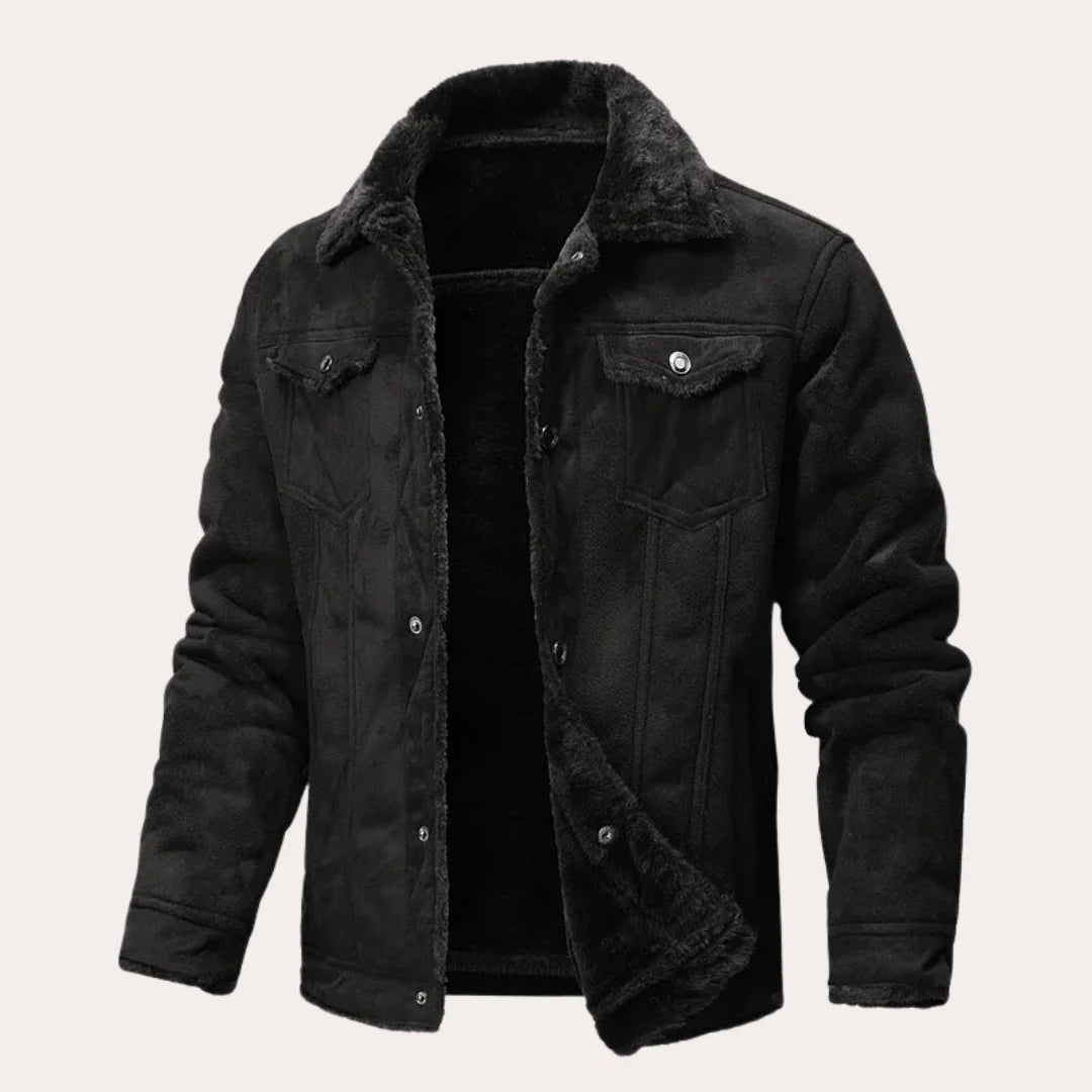 Nicholas shearling jacket, collar detail