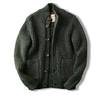 Gavin | Men's Chunky Knit Stand Collar Wool Blend Fall Cardigan
