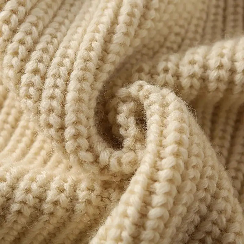Men's chunky knit stand collar cardigan