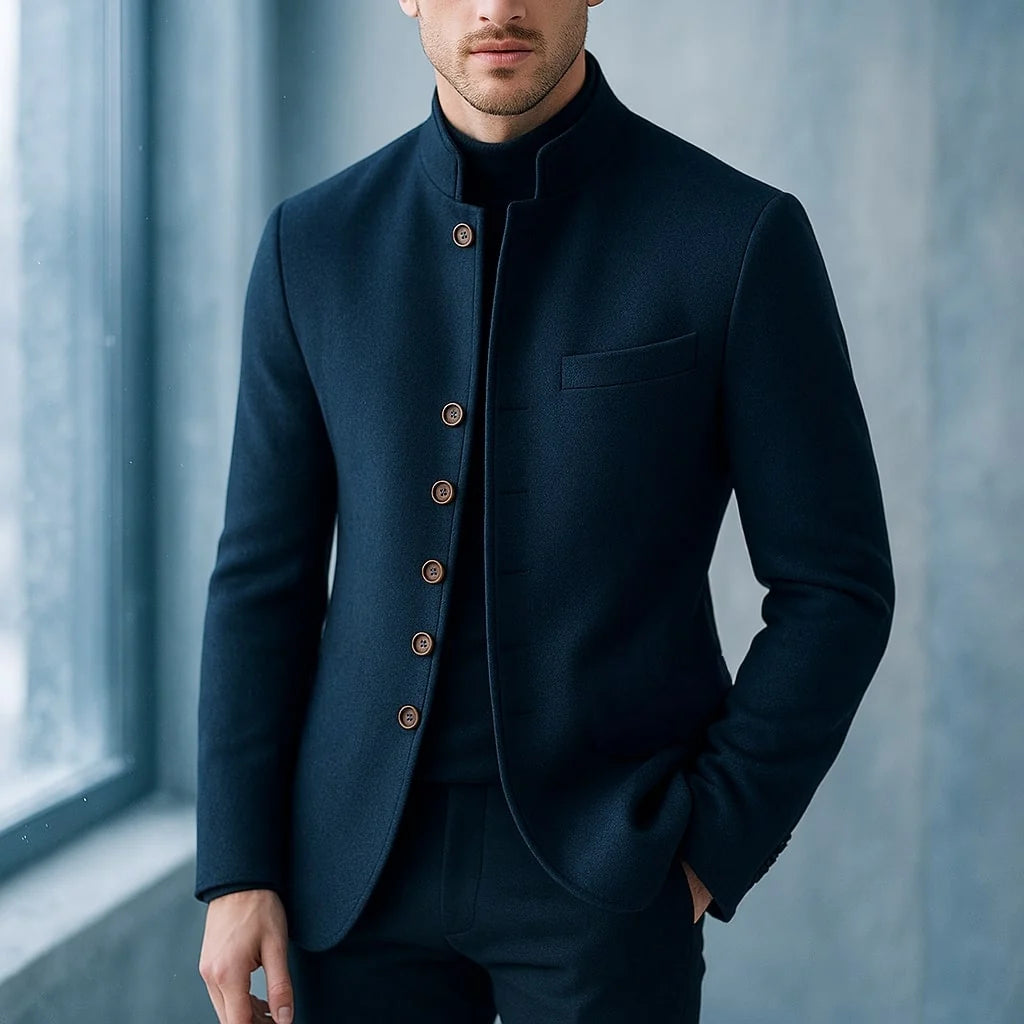 Hunter wool jacket in navy