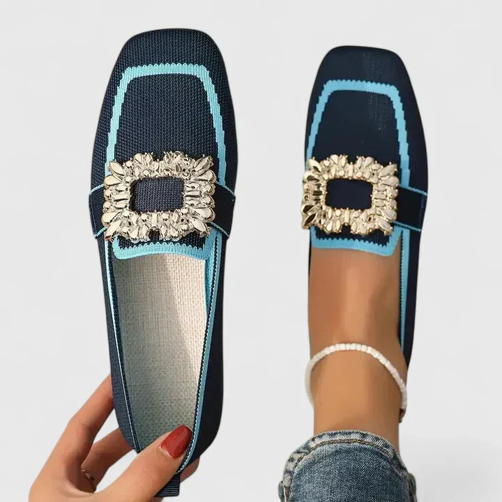 Maya | Black Loafers Cushioned Supportive Design 1