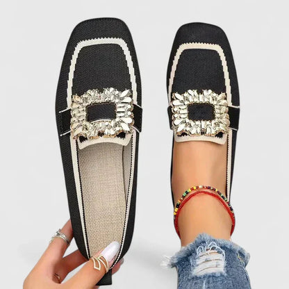 Maya | Black Loafers Cushioned Supportive Design 3