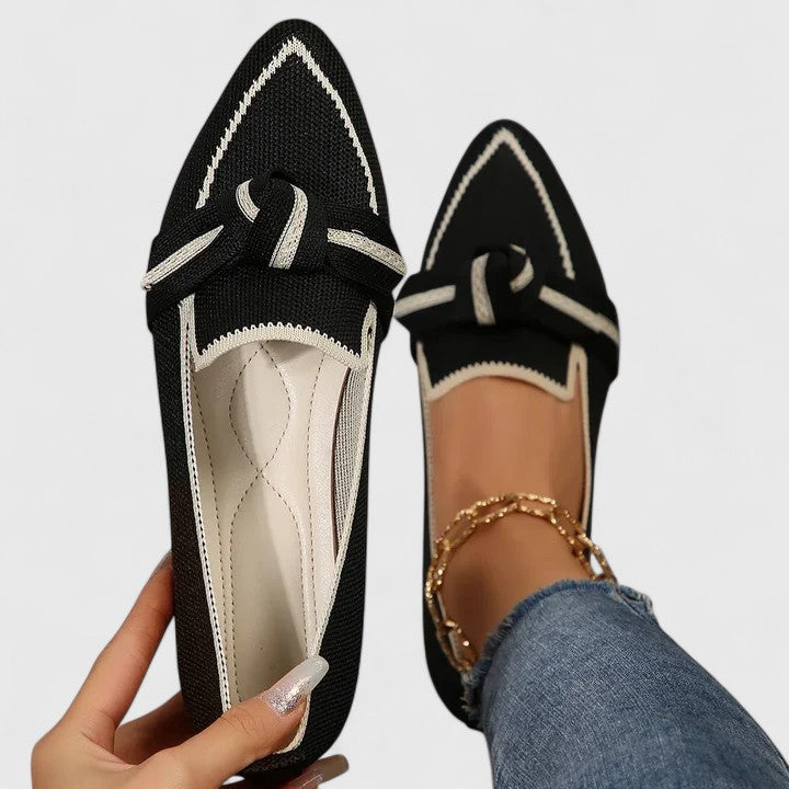 Maya | Black Loafers Women Chic Slip-On Style 3