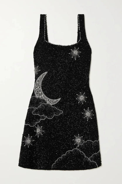 Maya | Mini Dress Hand Embellished Square Neck 5