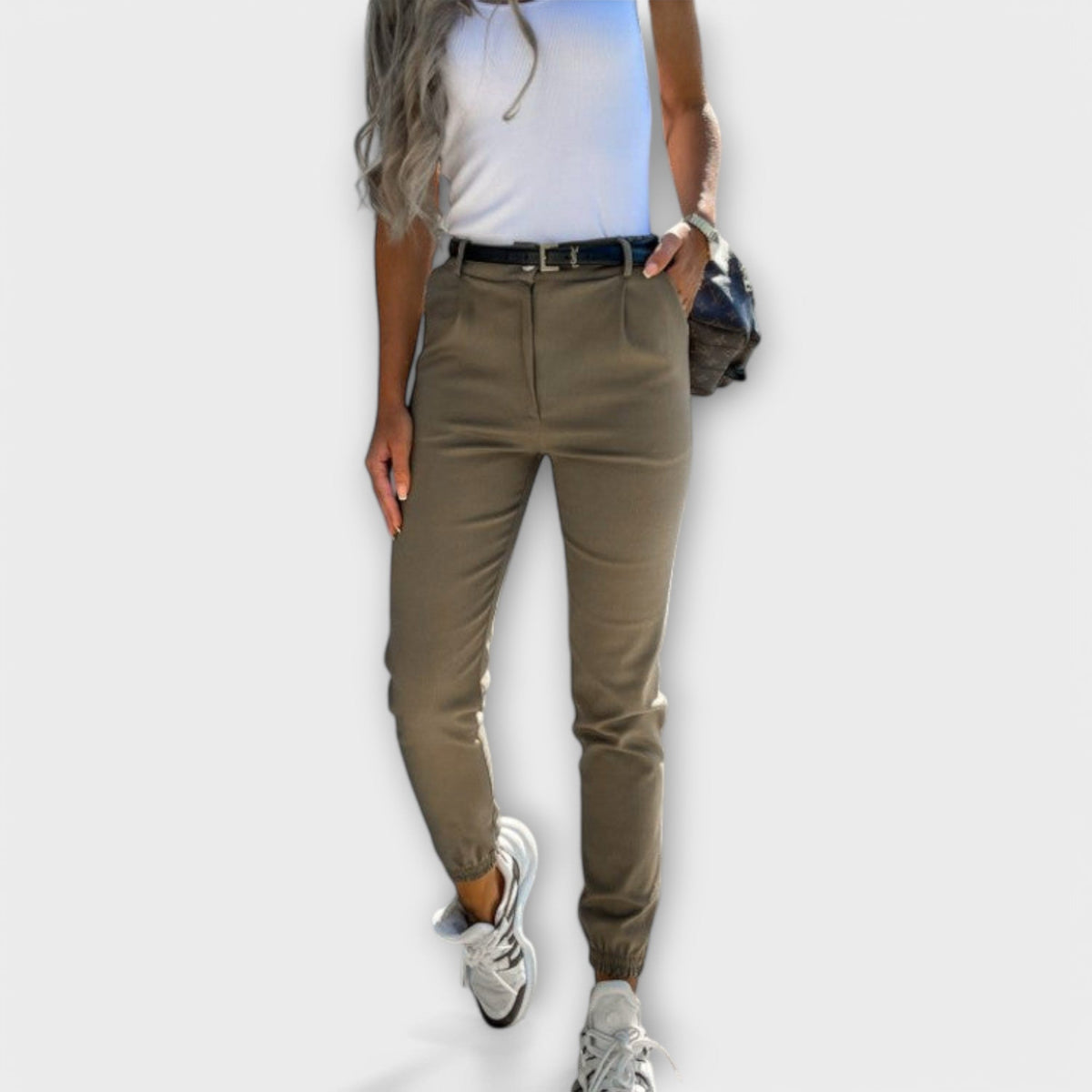 Women's stretch pants in green