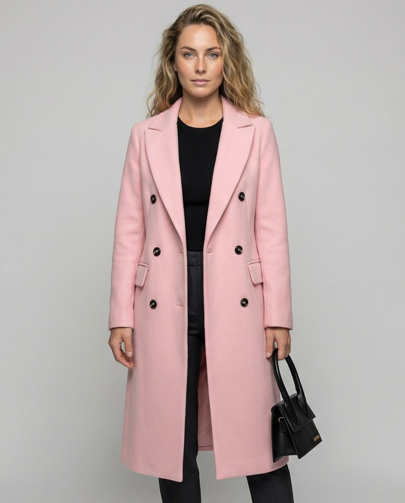Notch-Lapel Hooded Trench Coat