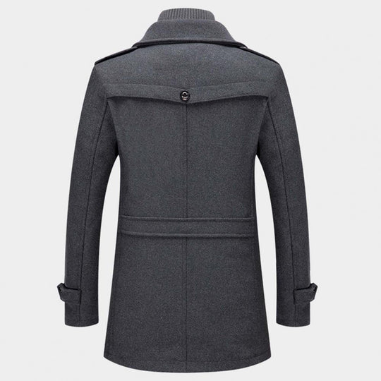 Men's zip-up winter coat in gray