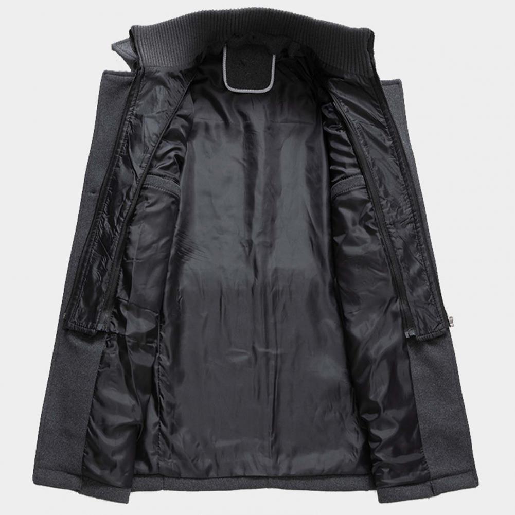 Men's zip-up winter coat in gray