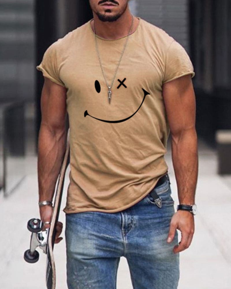 Men’s Cotton T Shirt Short Sleeve Crew Neck Casual Comfortable Everyday Basic Summer Wear 1