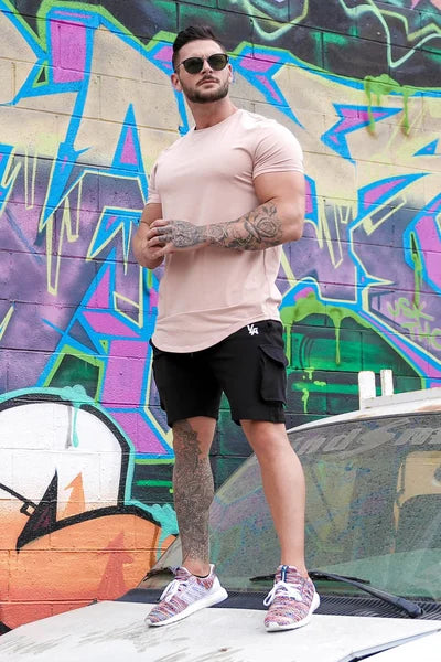 Men’s Deep Cut Essential T-Shirt – Stretch Breathable Comfortable Stylish Athletic Everyday Fit 12