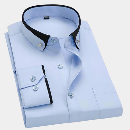 Men's Dress Shirt Long Sleeve Tailored Fit 1