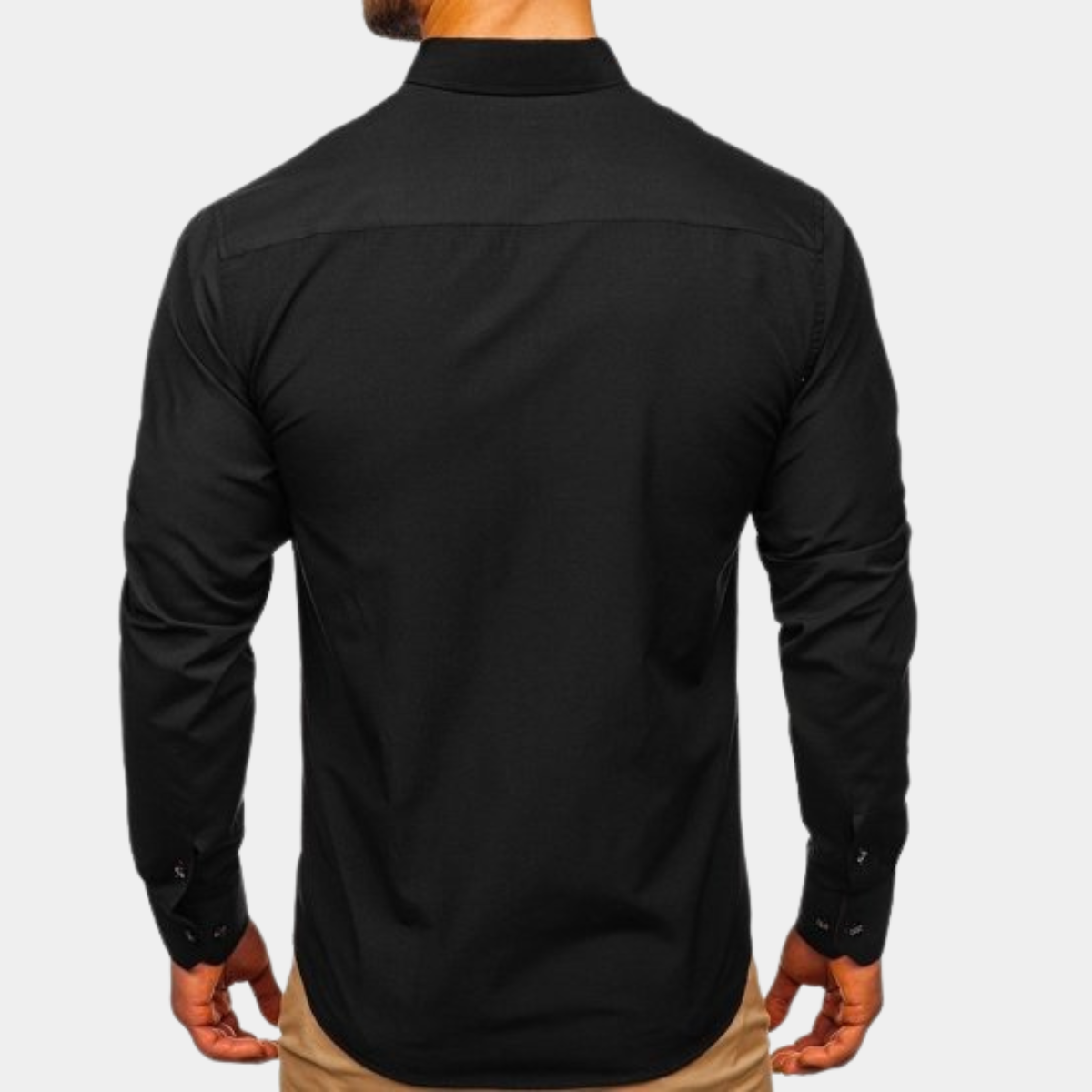 Men's Dress Shirt Long Sleeve Tailored Fit 2